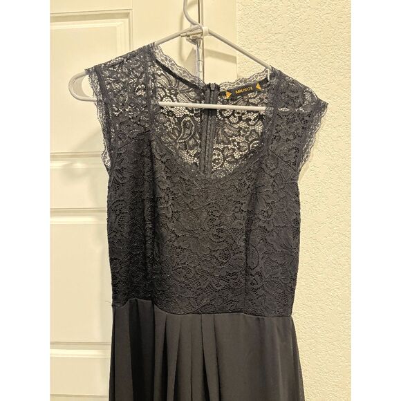 Miusol Women's black Formal Floral Lace Evening Party Maxi Dress size Medium - Picture 3 of 10